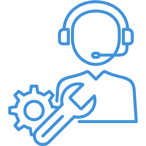 Transparent customer support icon